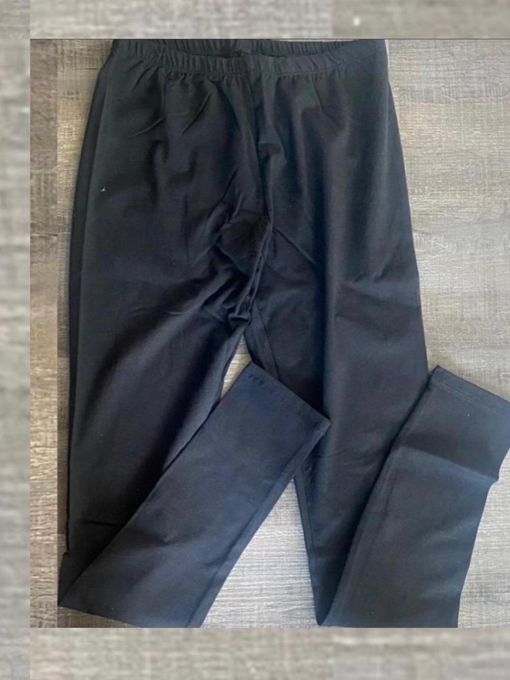 New Girls Size 10 / 12 Soft Black Fabkids Soft Jersey Knit Leggings